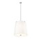 Z-Lite Weston Pendant, 6-Light, 24 In.W x 24 In.H, Brushed Nickel/White Linen 3501P24-BN - alternate 3